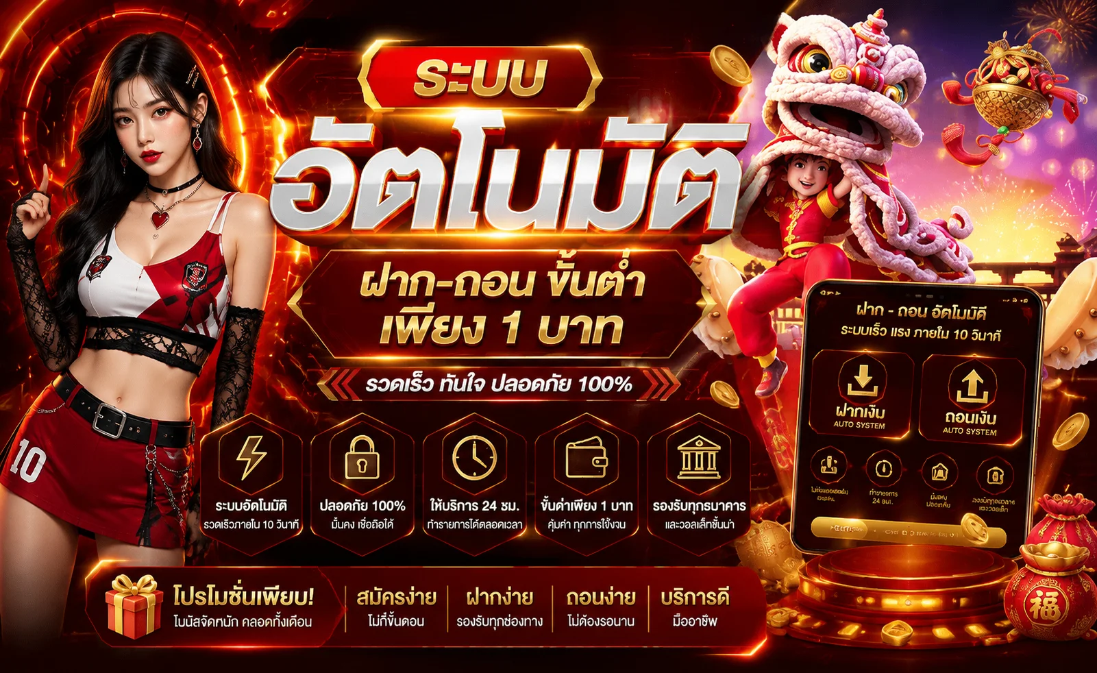 โปรโมชั่นฝากถอนออโต้ BOUNTY72 สล็อตวอเลท
